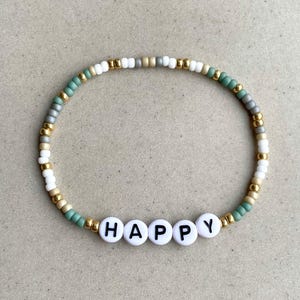 Pulseira personalizada com contas de palavras, nomes e letras, pulseiras com iniciais, joias personalizadas e presentes de amizade