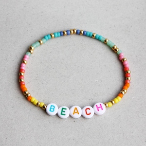 Rainbow CUSTOM Name or Word Bracelet - Personalised Friendship Bracelets - Colorful Jewelry - Summer Accessories