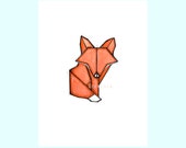 Fox Origami Print