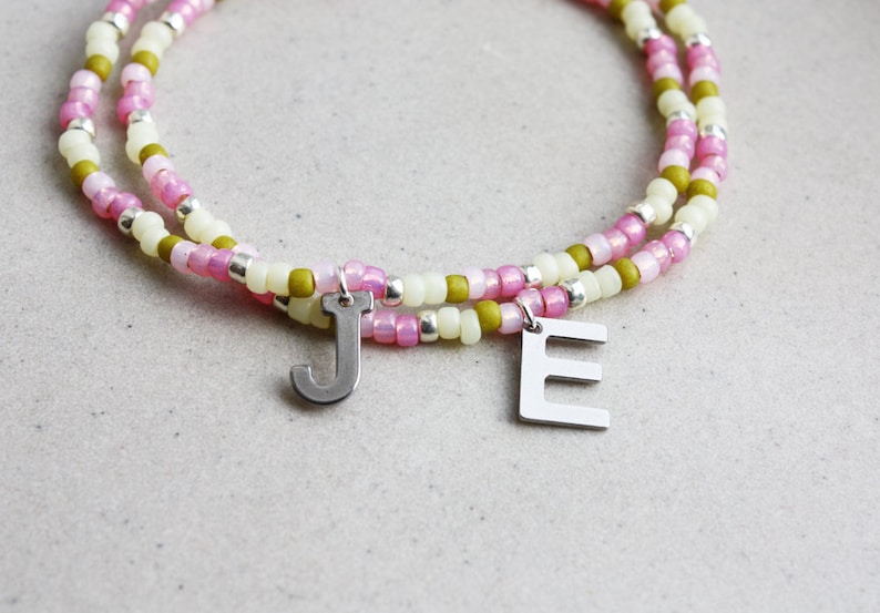matching initial bracelets