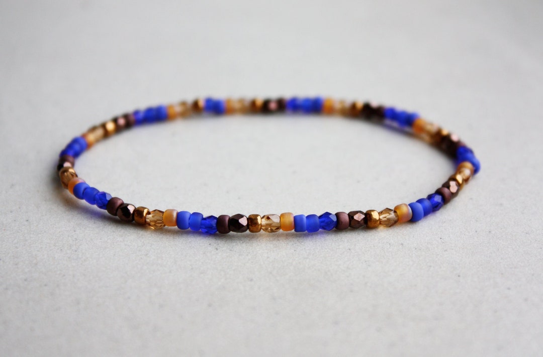 Topaz Cobalt & Bronze Bracelet Friendship Bracelets - Etsy