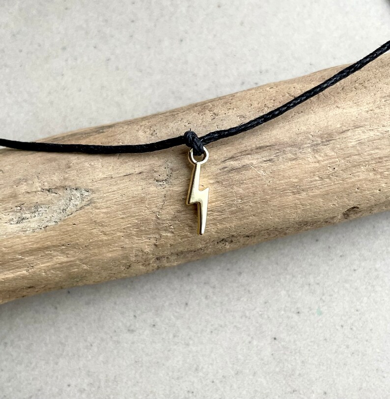 Make A Wish Bracelet Lightning Bolt Charm Thunder Boho Etsy