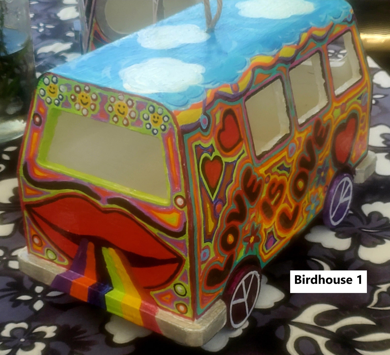 Hand Painted VW Bus Pride Birdhouse LGBTQ Great Gift - Etsy