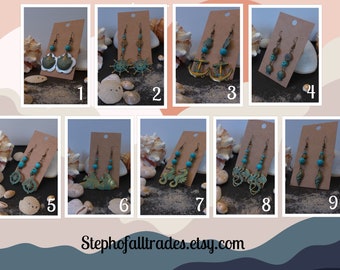 Jack Sparrow Collection | Dangle Earrings | Beachy Earrings |Pirate Earrings | Summer Earrings