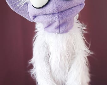Professional Puppet, White And Lilac Fleece Monster with Custom Options