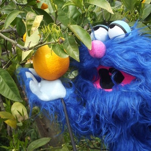 Titel: azul de mano medio con varillas, bontstof piel profesional