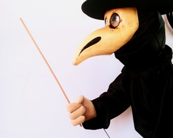 plague doctor - hand puppet professional metal rods.