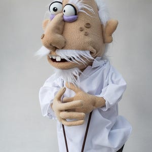 Handpuppe Holz, Don Quijote Figur mit abnehmbaren Stangen