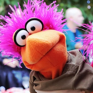 Custom Puppet, Articulated Fingers with Detachable Steel Rods and Faux Fur