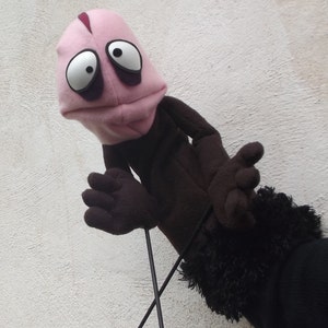 Mr black dickinson hand puppet
