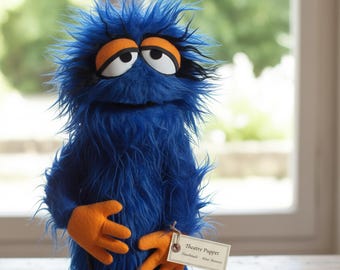 Theatre Puppet – Customizable Blue and Orange Monster Muppet for Stage Performance