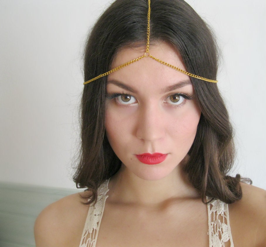 diy gold headpiece