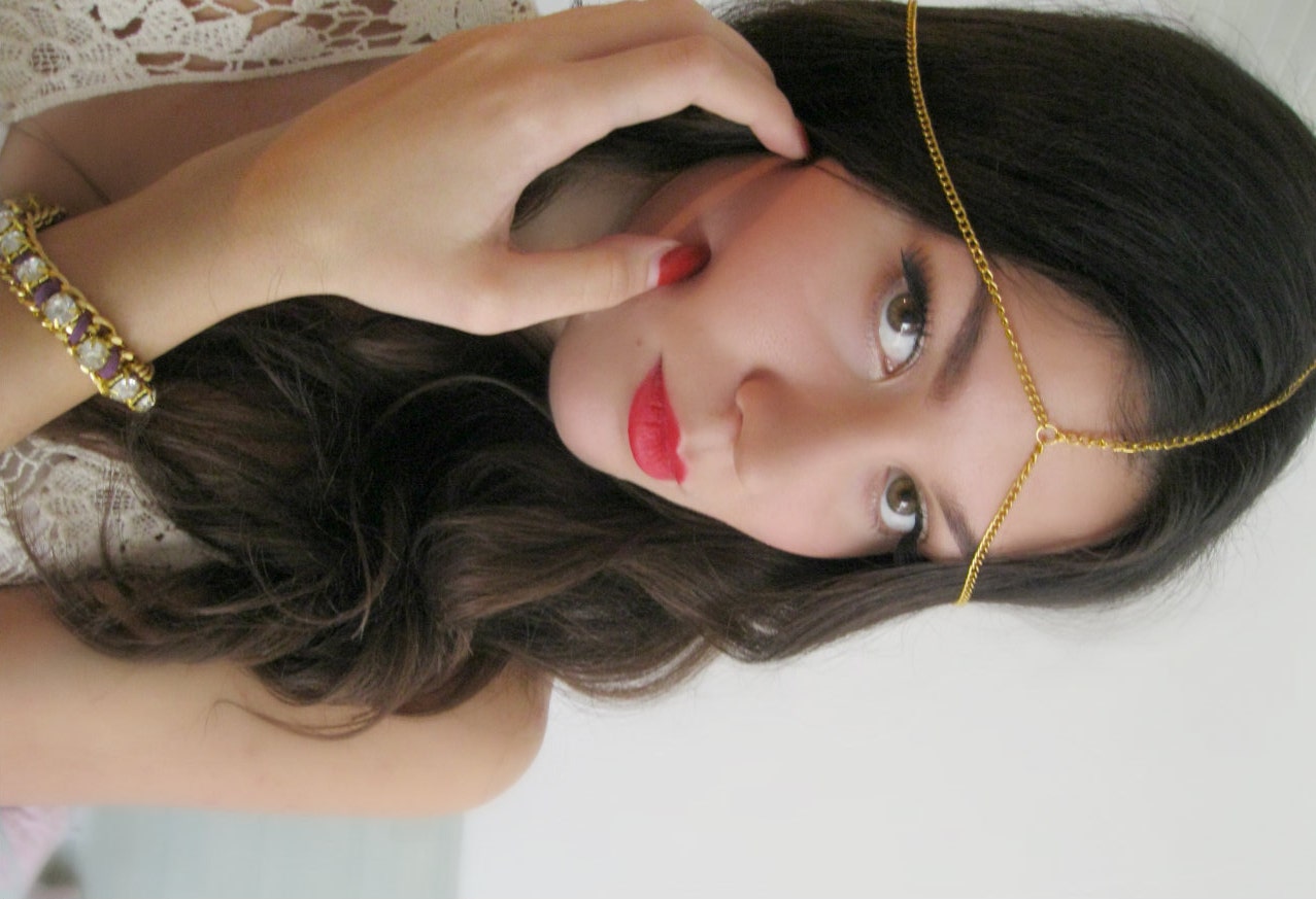 diy gold headpiece
