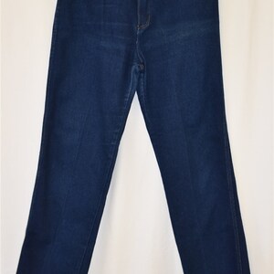 80s Wrangler Dark Denim Stretch Jeans Blue Pant Size 30 image 2
