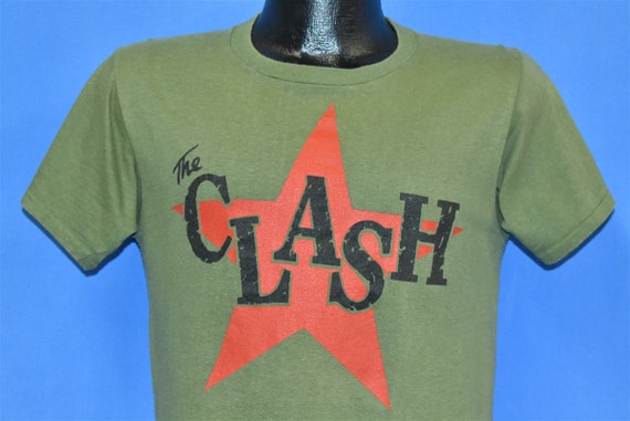 80s The Clash Punk Rock Band New Wave Red Star Lo… - image 1