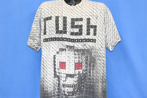 RUSH 90s VINTAGE Tシャツ ROLL THE BONES 90s Rush Roll the Bones All Over Print AOP Album Rock Band T