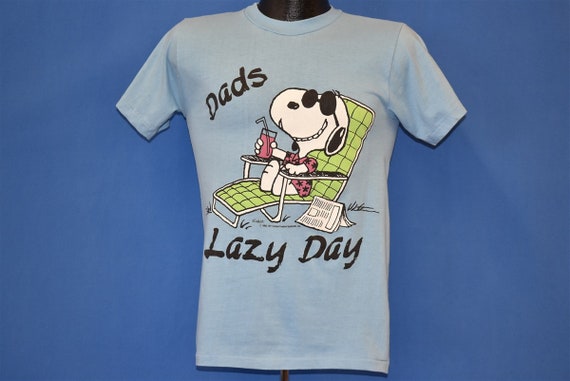 80s Snoopy Dad's Lazy Day Vacation t-shirt Small - image 2