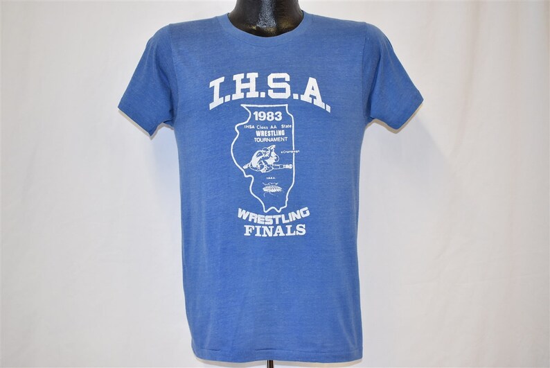 80s IHSA Wrestling Finals Class AA 1983 Marc Illinois High School t-shirt Small