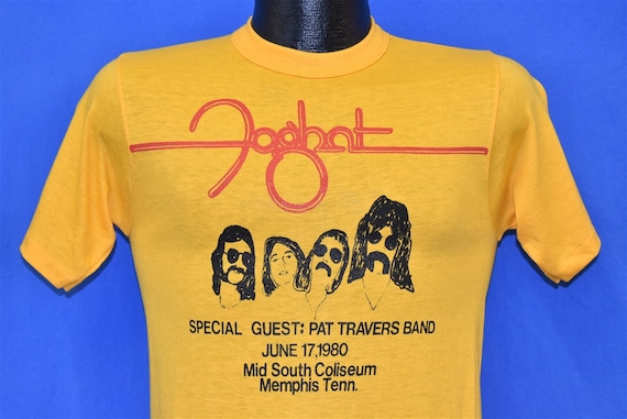 80s Foghat & Pat Travers Band 1980 t-shirt Small