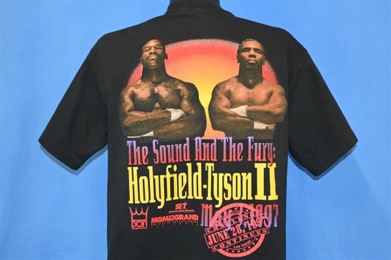 Holyfield vs Tyson ボクシングTシャツ Mike Tyson Holyfield Fight T Shirt S Black | Amazon.com