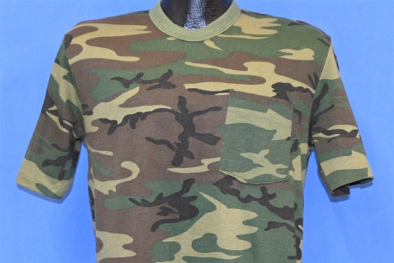 80s Camouflage green Woodland Front P - image 1