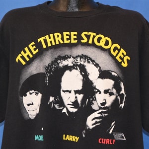 80s The Three Stooges Curly Larry Moe Comedy Film Columbia Pictures t-shirt Extra Large