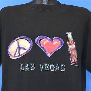 T-shirt Coca-Cola Factory Store uit de jaren 90, Heart Coke Las Vegas, medium