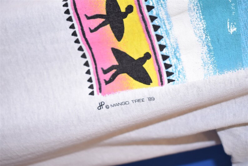 80s Florida Oceanographic Society Surfing t-shirt Large
