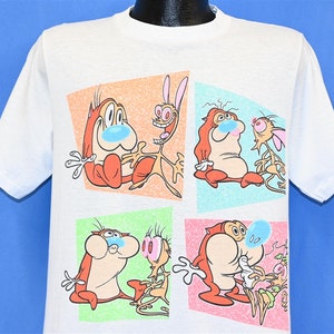 80s Ren & Stimpy Show Television Nickelodeon Cartoon Double Sided t-shirt Medium