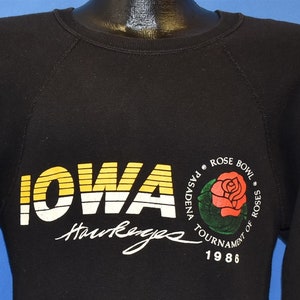 80s Iowa Hawkeyes College Football 1986 Rose Bowl NCAA Sweatshirt Extra Small