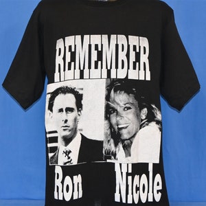 90s Remember Ron Goldman & Nicole Brown Simpson Trial Tribute t-shirt Large