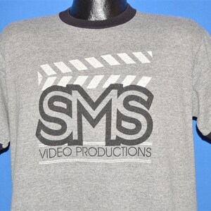 80s SMS Video Productions Ringer Promo Heather Gray t-shirt Large