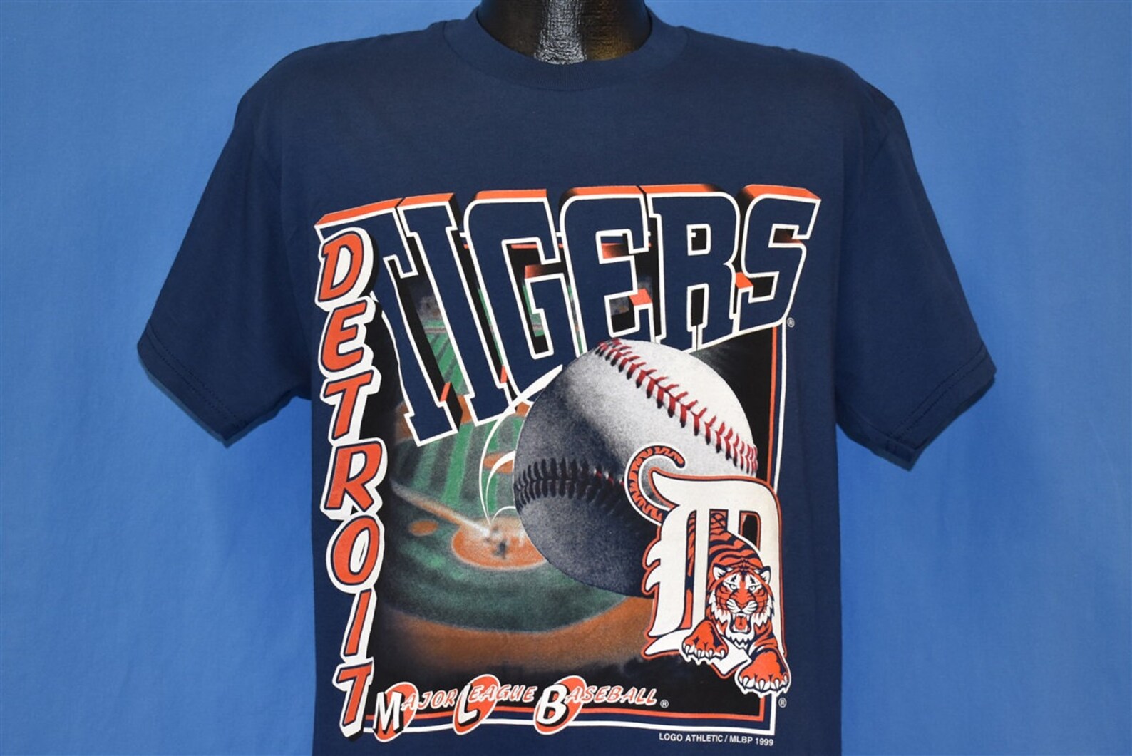 90s Detroit Tigers Logo Athletic MLB 1999 Camiseta de béisbol Etsy España