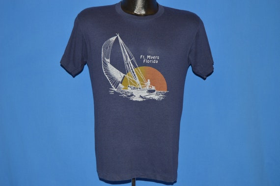 80 s ft. Myers Floride t-shirt coucher de soleil voile t-shirt Floride Medium e0683b 80 s ft. Myers Floride t-shirt coucher de soleil voile t-shirt Floride Medium e0683b