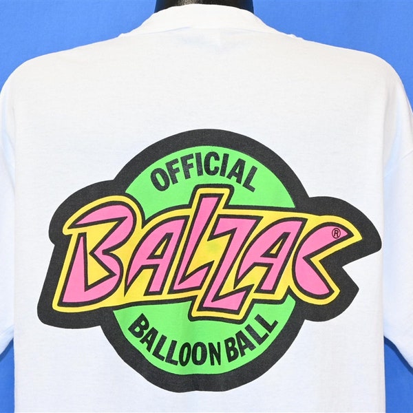 90s Balzac Official Balloon Ball Milton Bradley Toy Logo Brand Double Sided t-shirt Extra Large