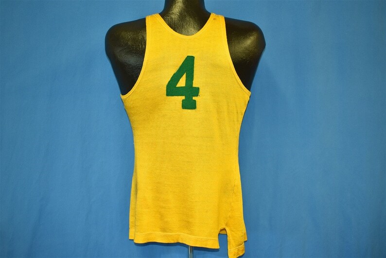 Quartermaster Basketball Gold Jersey t-shirt Small 50s Q.M