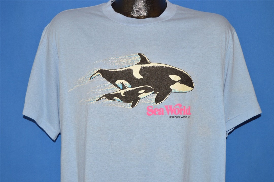80s Sea World Glow in the Dark Shamu T-shirt Large - Etsy