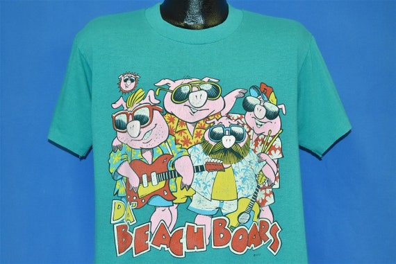 80s Da Beach Boars Funny Spoof t-shirt Large - image 1