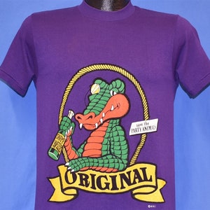 80s Save Original Party Animals Spoof Alligator Beer Zabawna koszulka mała