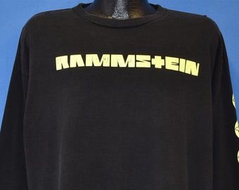 90s Rammstein Heavy Metal Band Rock 1998 Logo Promo t-shirt Extra Large