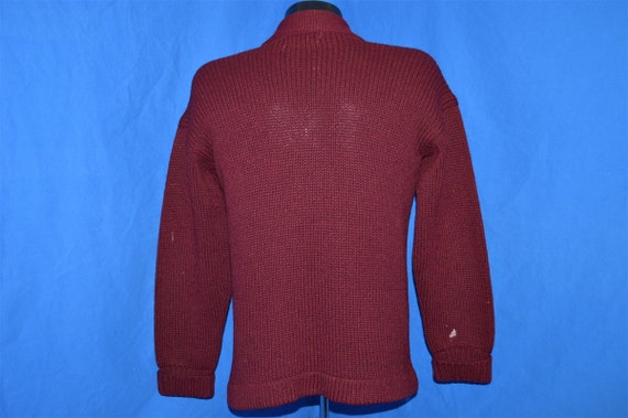 50s Maroon Cardigan Union Knitting Mills Wool Swe… - image 3
