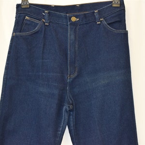 80s Wrangler Dark Denim Stretch Jeans Blue Pant Size 30 image 3