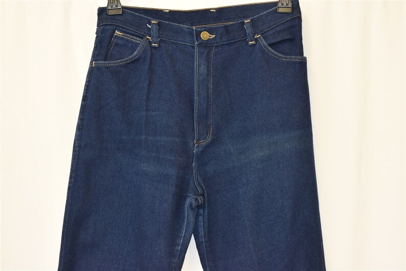 80s Wrangler Dark Denim Stretch Jeans Blue Pant Size 30 image 3