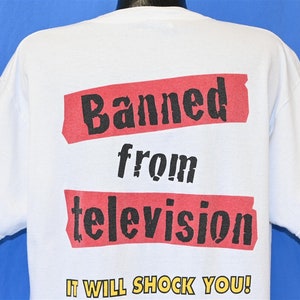 90s Banned From Television Movie It Will Shock You White Double Sided t-shirt Extra Large
