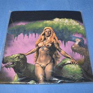 80s Boris Vallejo Primeval Princess Fantasy Art Sealed New in Package t-shirt Medium