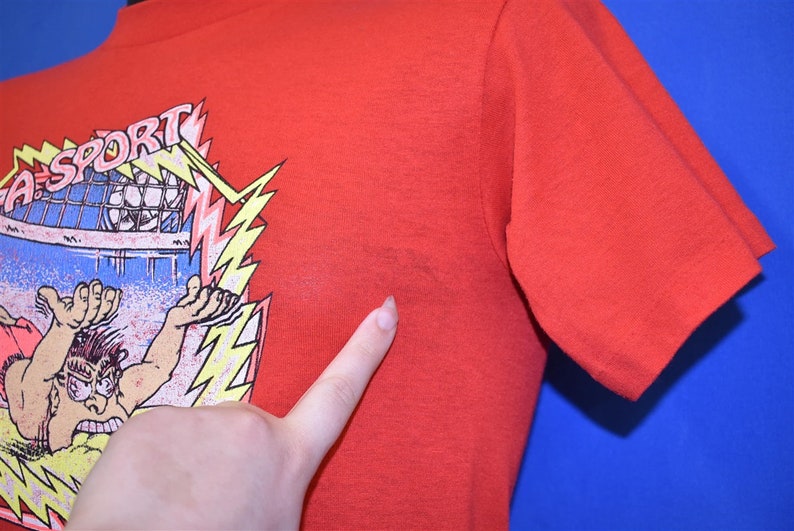 80s Volleyball Dive Funny Cartoon t-shirt Small