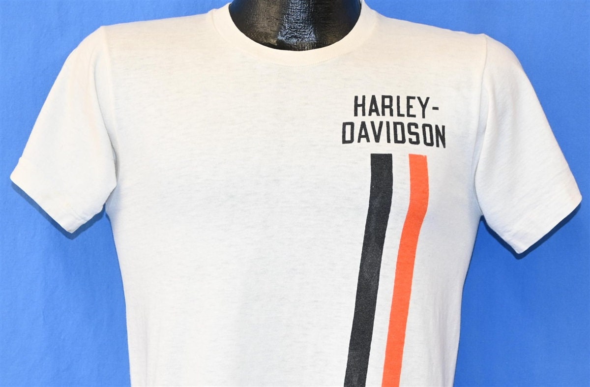 60s Harley-Davidson Motorcycles Laidlaw's San Gabriel California Running Man Champion Tag t-shirt Small