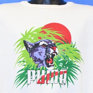 80s Puma Footwear Sneakers Big Cat Sunset Sleeveless Sweatshirt Medium