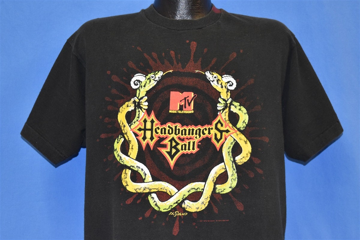 90s MTV Headbangers Ball Pushead Heavy Metal Rock 1991 T-shirt - Etsy