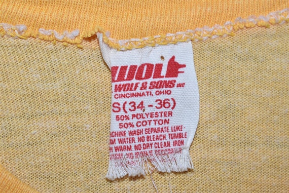 70s Farrah Fawcett Iron On Promo Yellow t-shirt E… - image 3